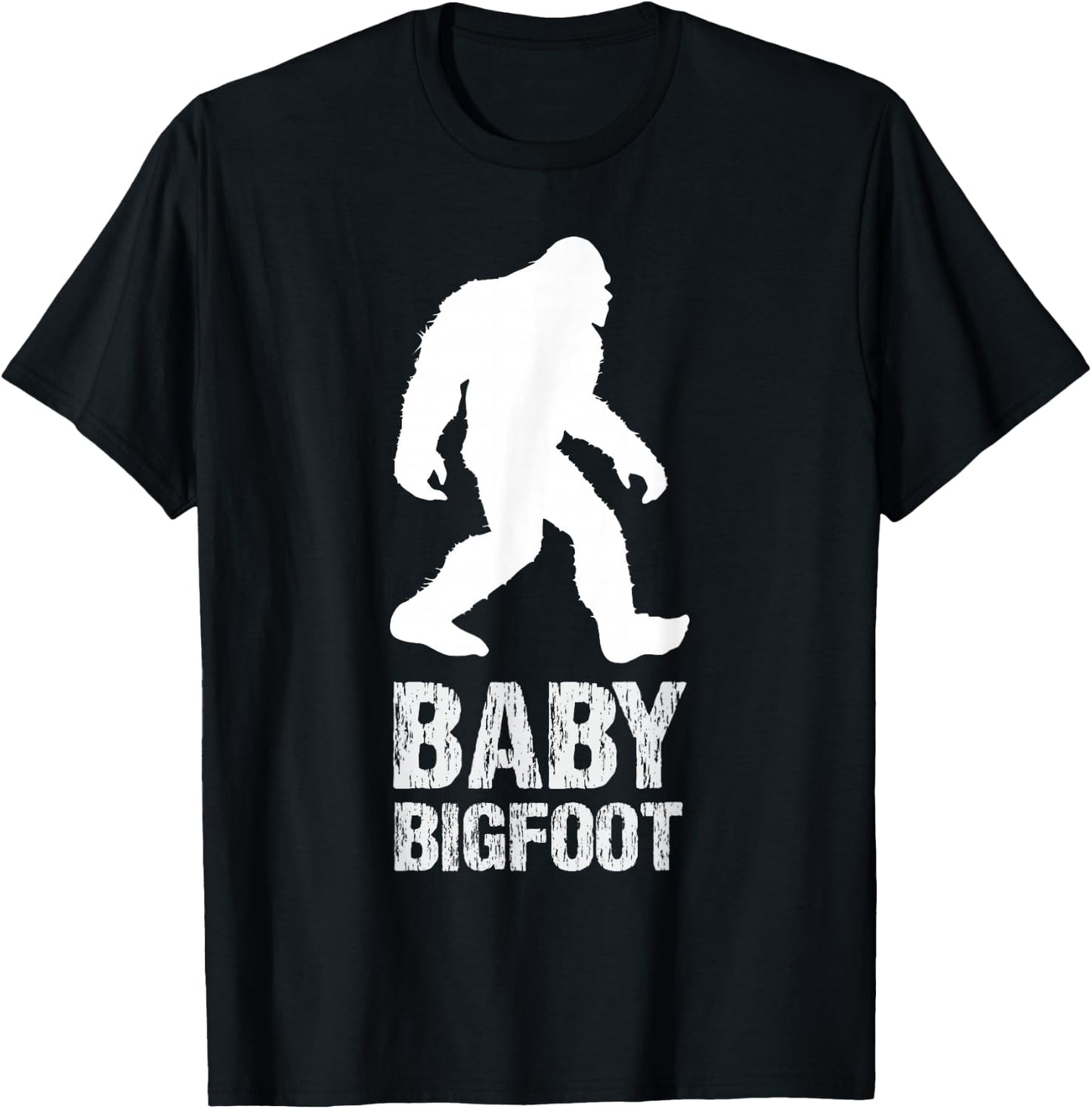 Baby Bigfoot Funny Little Sasquatch Humor Children Graphic T-Shirt - T-Shirt | Black