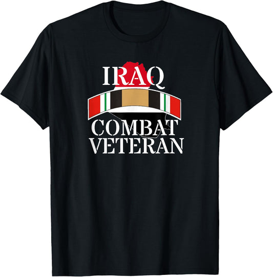 Military Operation Iraqi Freedom OIF Iraq War Ribbon T-Shirt - T-Shirt | Black