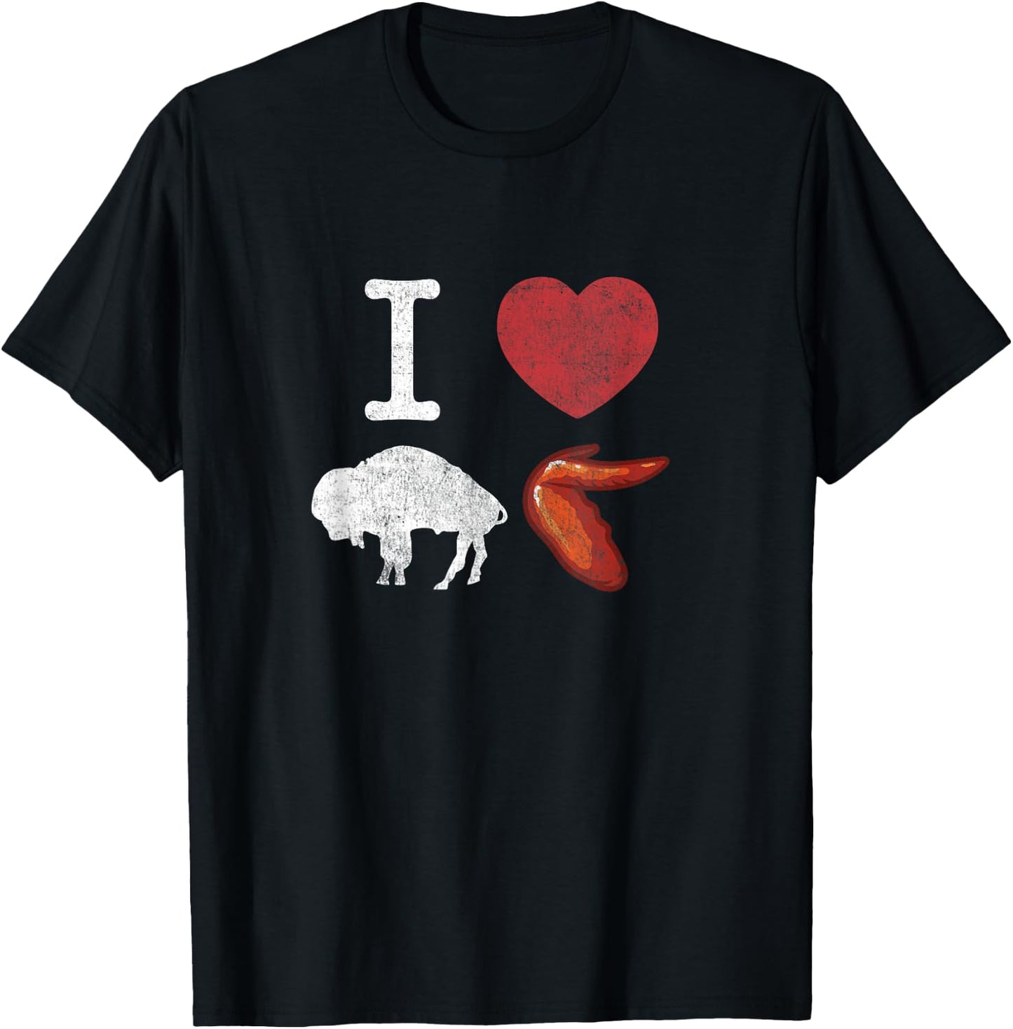 I Love Buffalo Wings - Chicken Wings Shirt T-Shirt - T-Shirt | Black