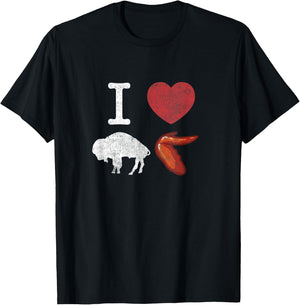 I Love Buffalo Wings - Chicken Wings Shirt T-Shirt - T-Shirt | Black