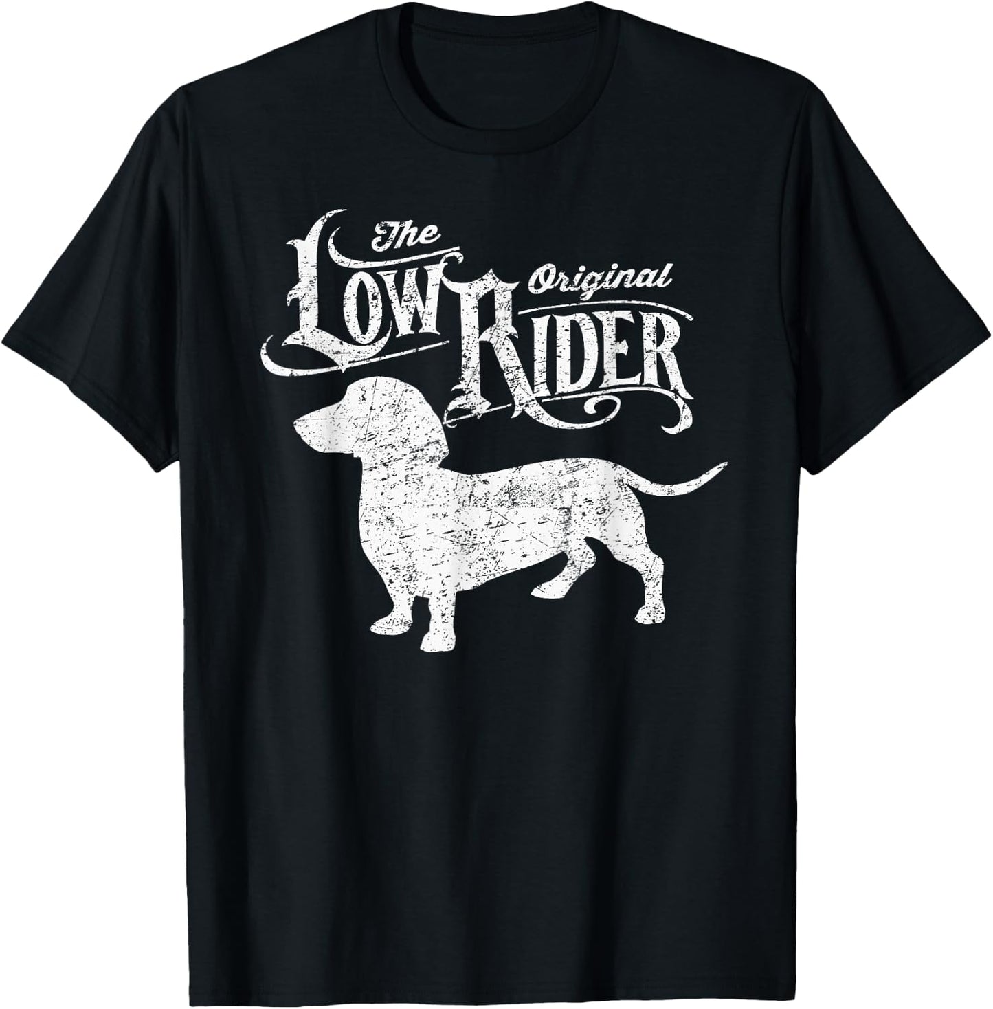 Dog Smiles Adult Dachshund Dog Funny - Black, Small T-Shirt - T-Shirt | Black