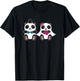 Wedding Panda Bear Bride Groom Married Honeymoon Matching T-Shirt - T-Shirt | Black