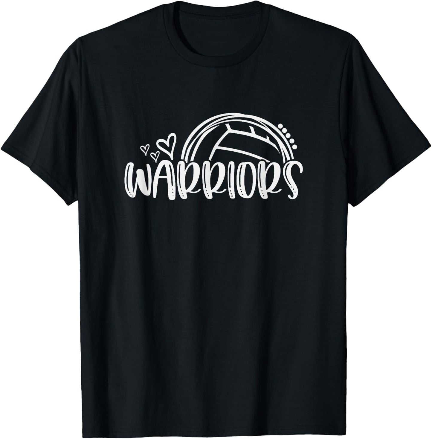 Volleyball Warriors School Sports Fan Team Spirit T-Shirt - T-Shirt | Black