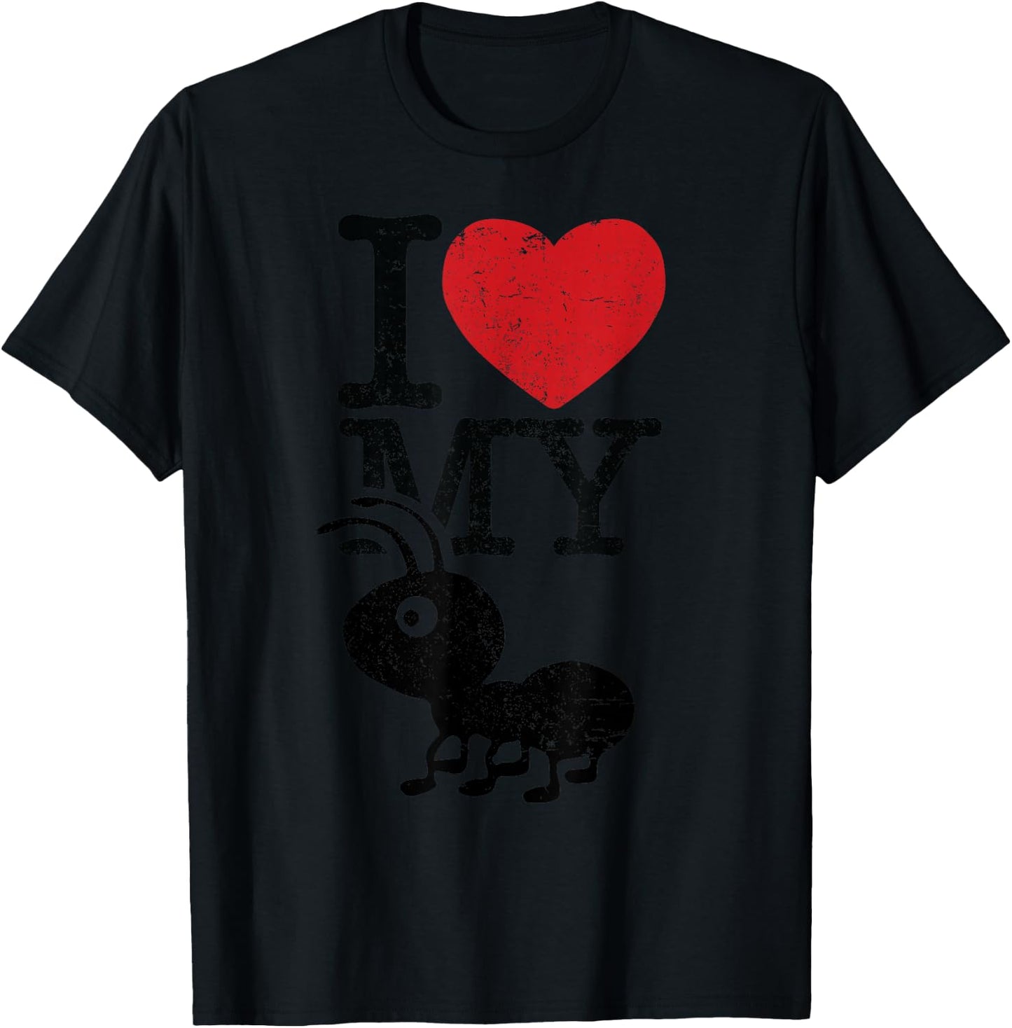 I Love My Ant Aunt Funny Auntie Heart Gift Niece Nephew T-Shirt - T-Shirt | Black