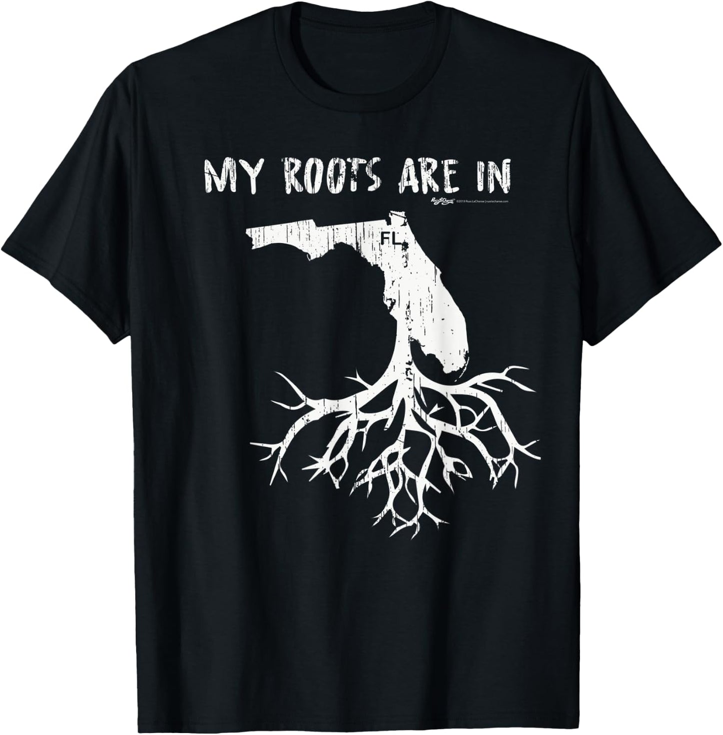 Vintage My Roots Are In Florida State T-Shirt - T-Shirt | Black