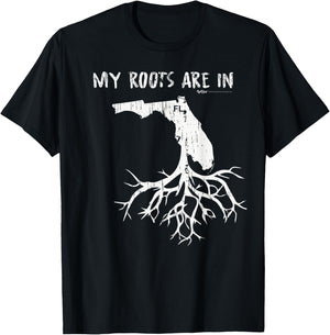 Vintage My Roots Are In Florida State T-Shirt - T-Shirt | Black