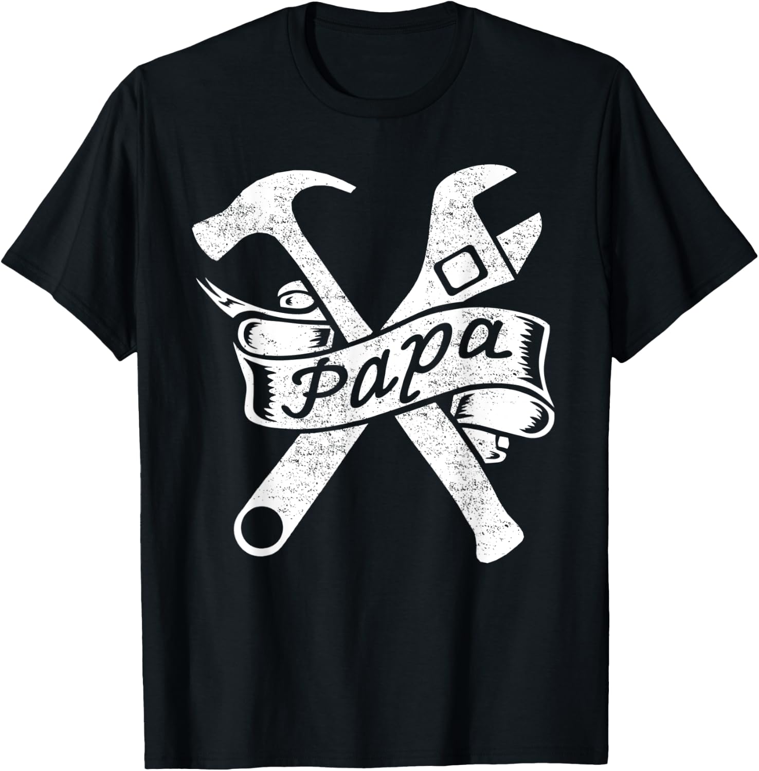 Car Mechanic Papa Wrench Hammer T-Shirt - T-Shirt | Black
