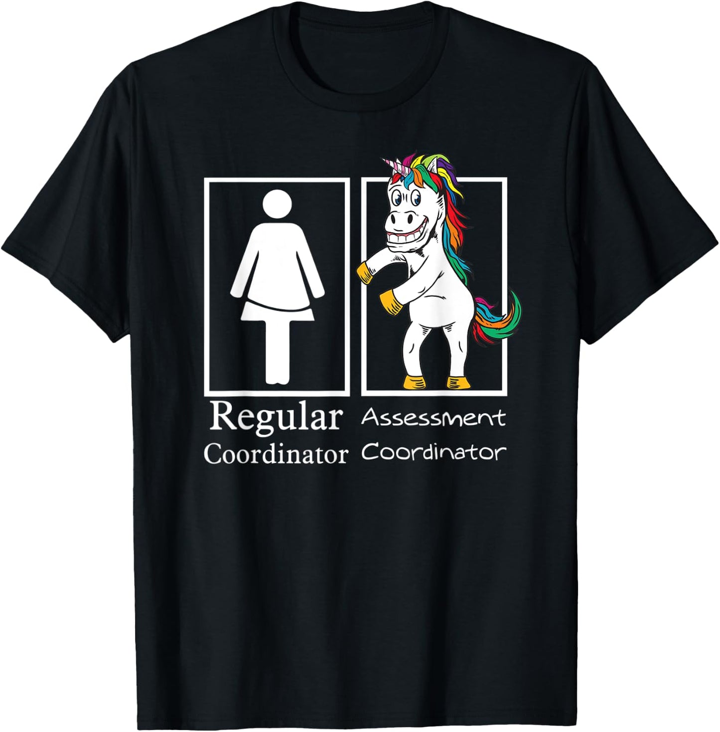 Assessment Coordinator Regular Unicorn Testing Team Gifts T-Shirt - T-Shirt | Black