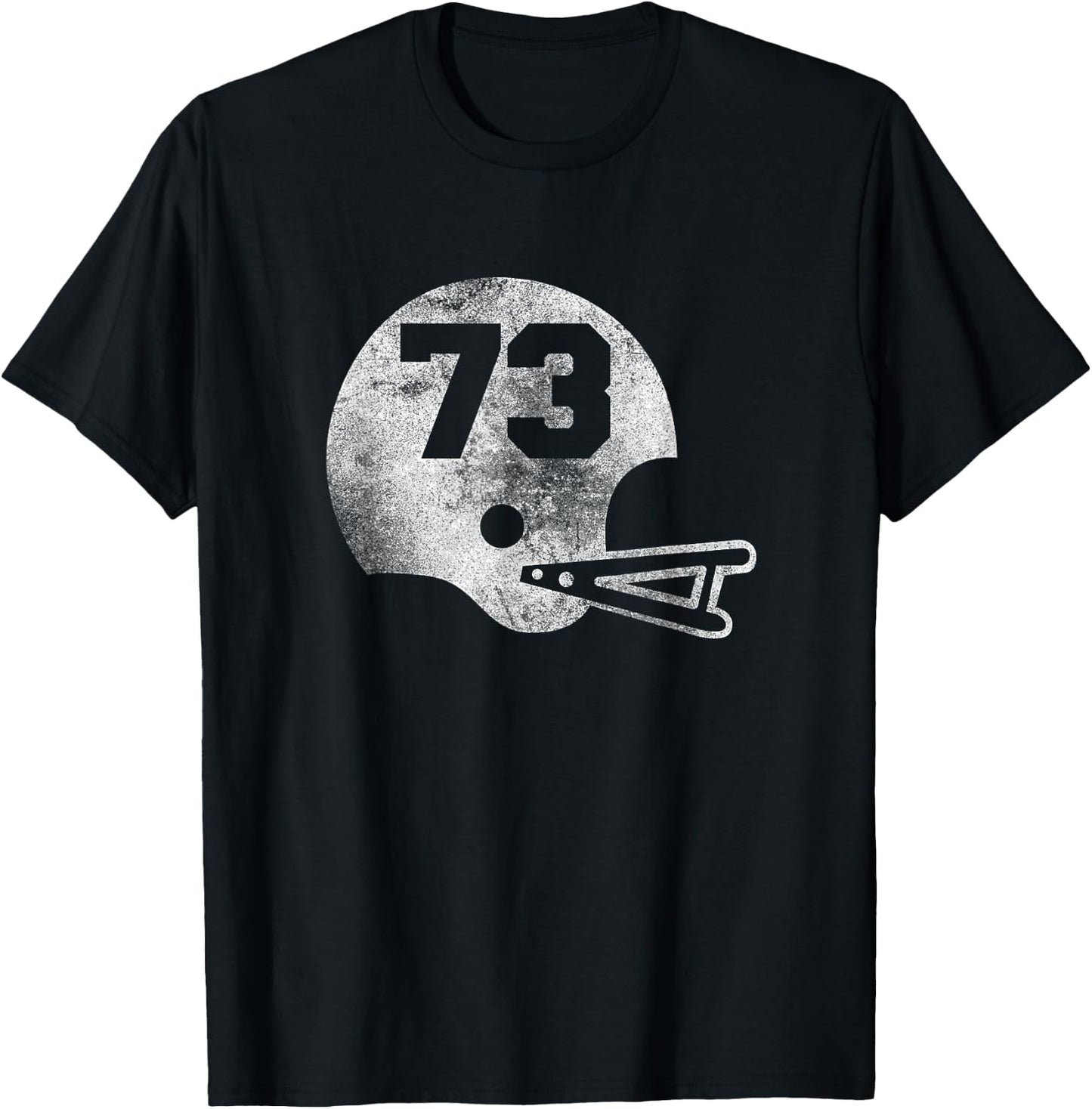 Vintage Football Jersey Number 73 Player Number T-Shirt - T-Shirt | Black