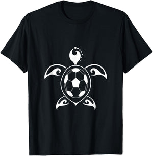Cute Football Sea Turtle T-Shirt - T-Shirt | Black