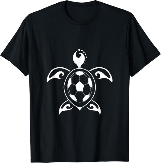 Cute Football Sea Turtle T-Shirt - T-Shirt | Black