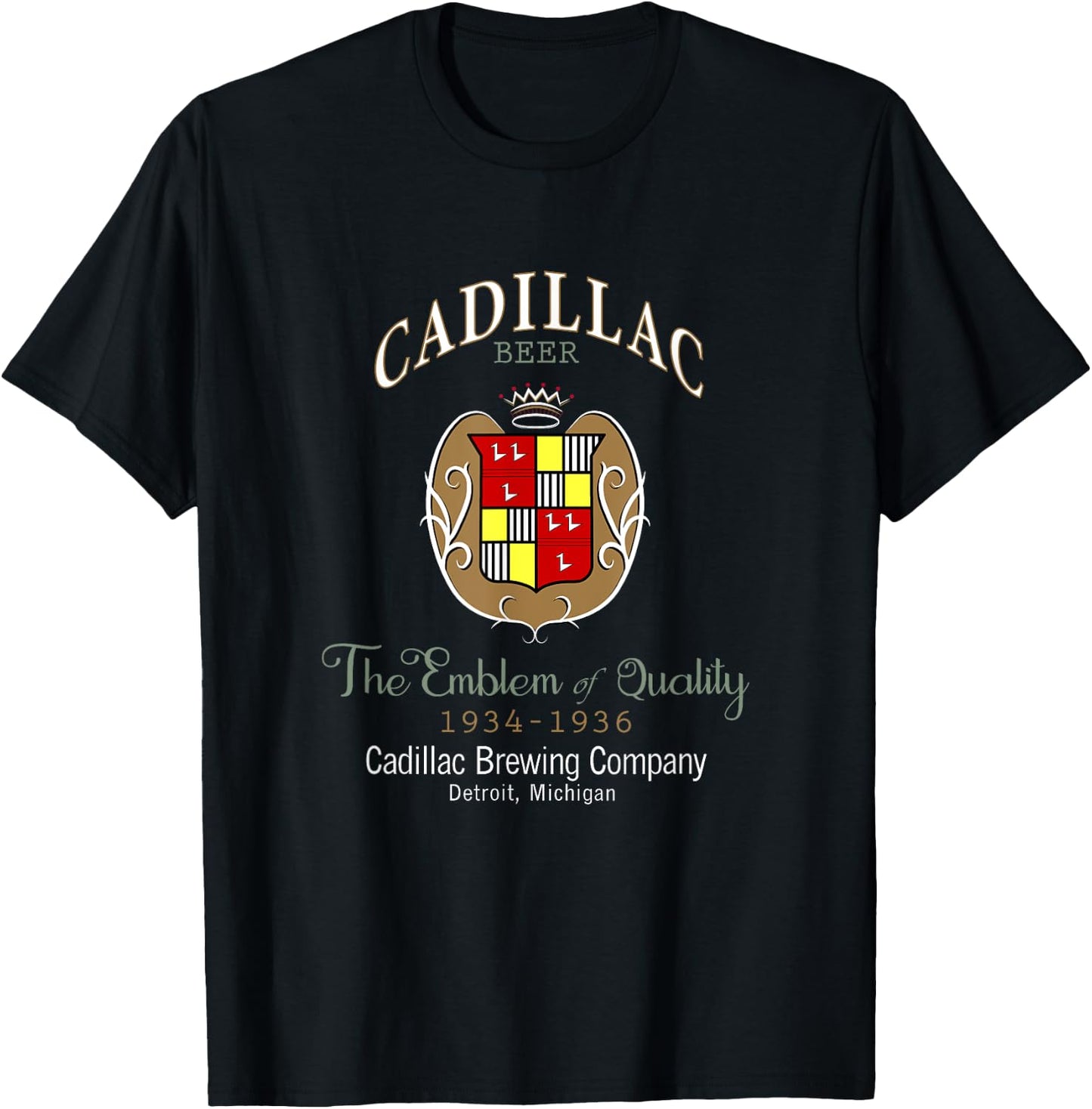 Prohibition Era Cadillac Brewing Company T-Shirt - T-Shirt | Black