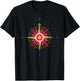 Rose Compass Vintage Travel Adventure Gift T-Shirt - T-Shirt | Black