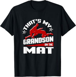 Wrestling Grandma Grandpa Shirt Wrestle Season Gift T-Shirt - T-Shirt | Black