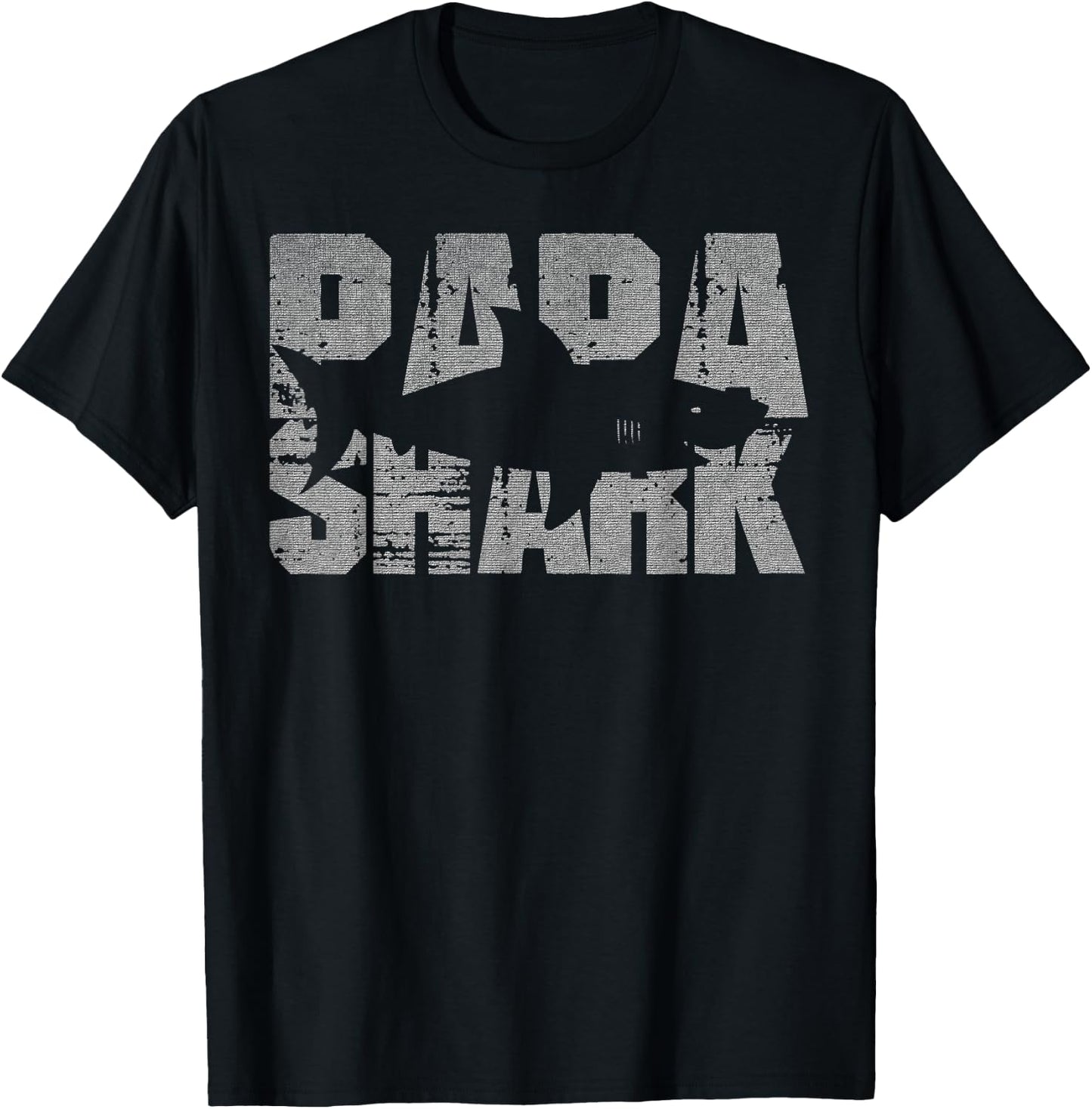 Papa Shark Matching Family Funny Shark Design T-Shirt - T-Shirt | Black