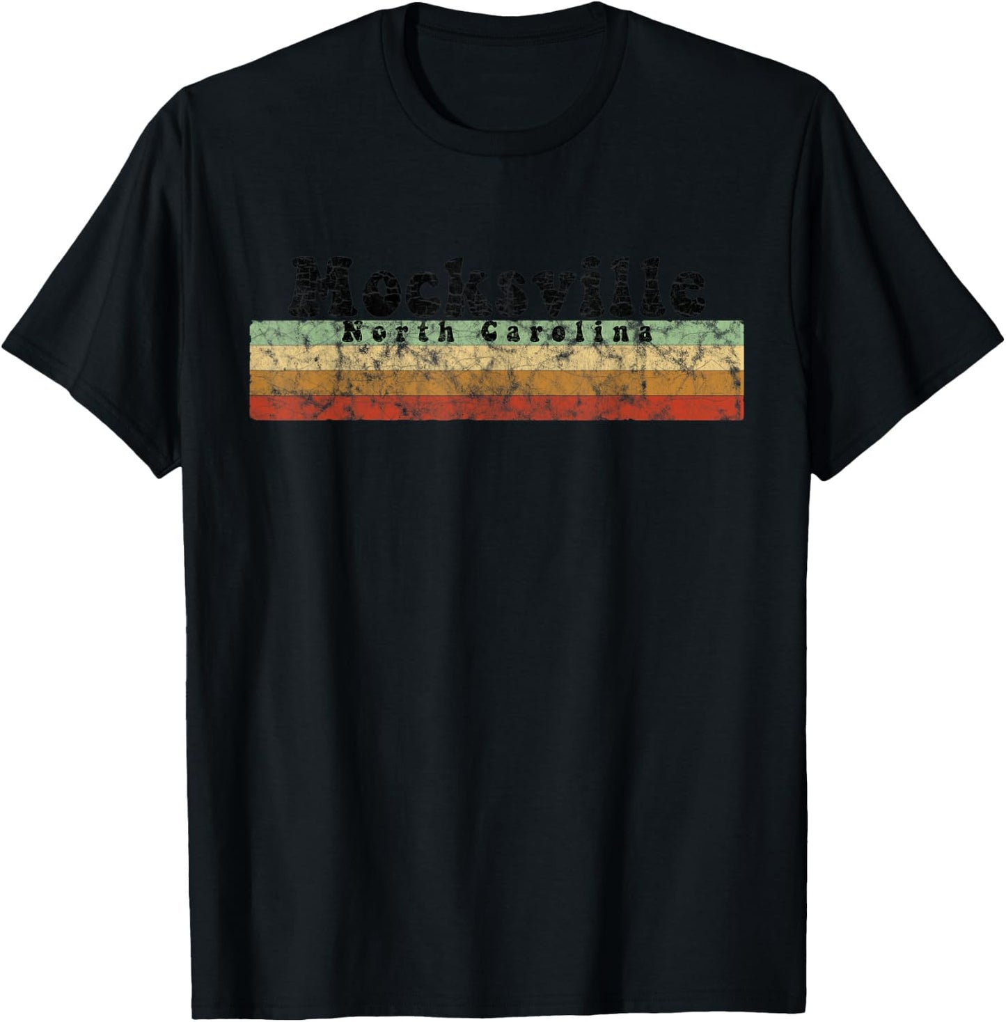 Vintage 1980s Style Mocksville, NC T-Shirt - T-Shirt | Black