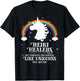 Reiki Healers Fabulous Magical Unicorn Rainbow Gift T-Shirt - T-Shirt | Black