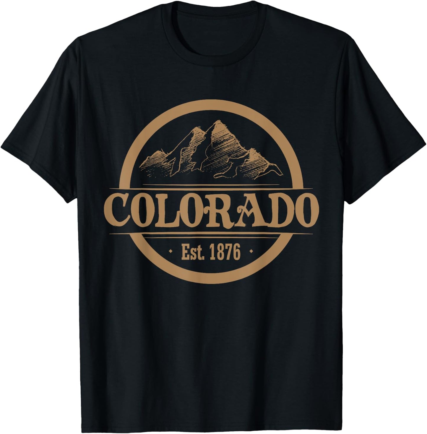 Colorado Souvenir Mountains T-Shirt - T-Shirt | Black