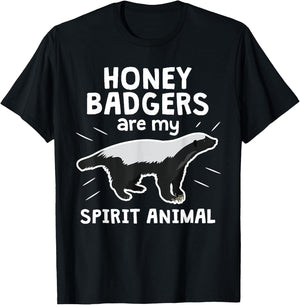 Honey Badger Spirit Animal Clothing Apparel Art Gift Kids T-Shirt - T-Shirt | Black