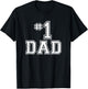 #1 Dad Number One Father's Day Vintage Style T-Shirt - T-Shirt | Black