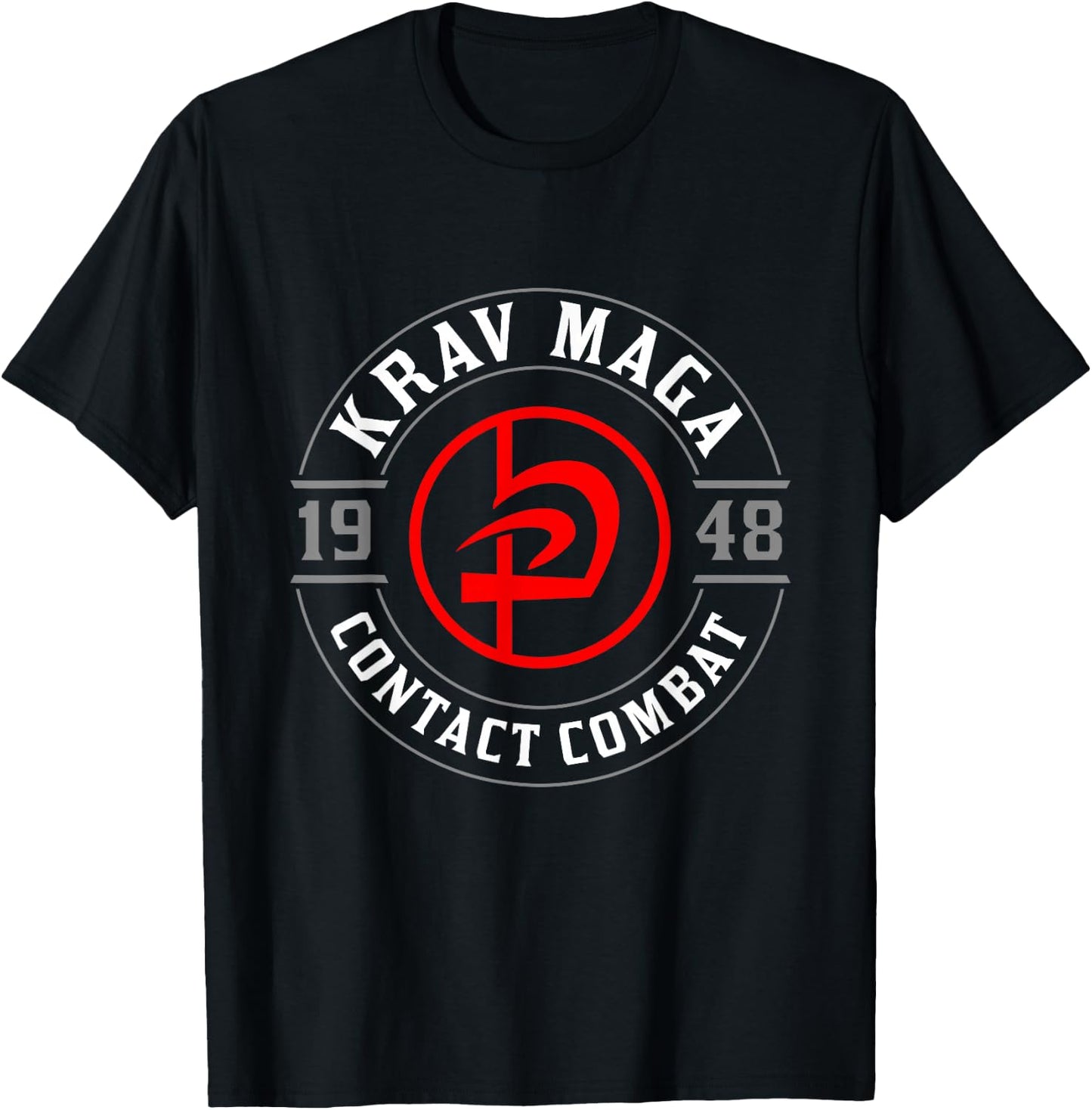 Old School Krav MAGA Hebrew Symbol Logo Women & Men T-Shirt - T-Shirt | Black