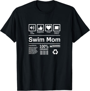 Swim Mom | Swim Mom Contents Shirts T-Shirt - T-Shirt | Black