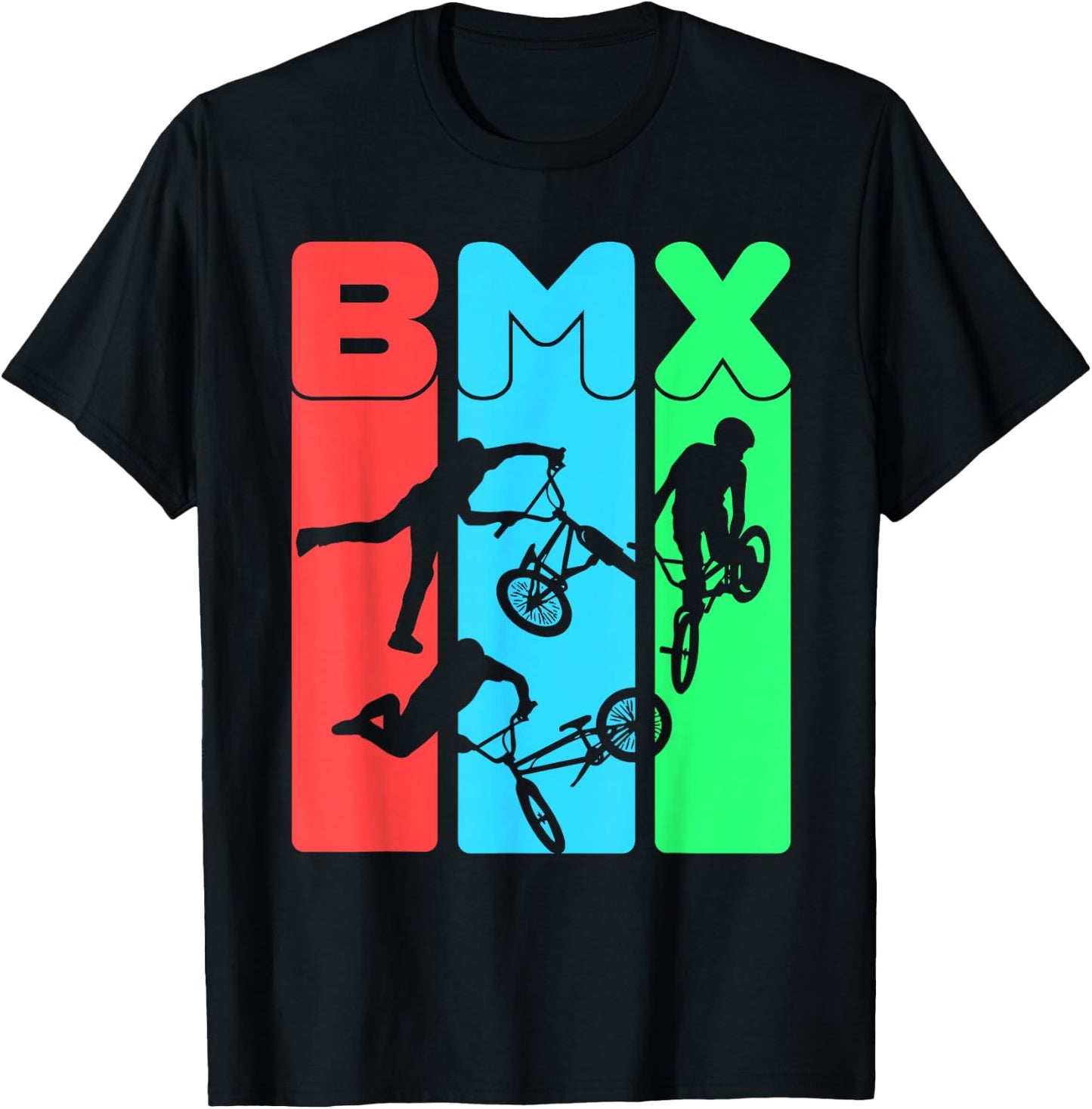 Eat Sleep BMX Repeat Bicycle Funny Gift Motocross T-Shirt - T-Shirt | Black