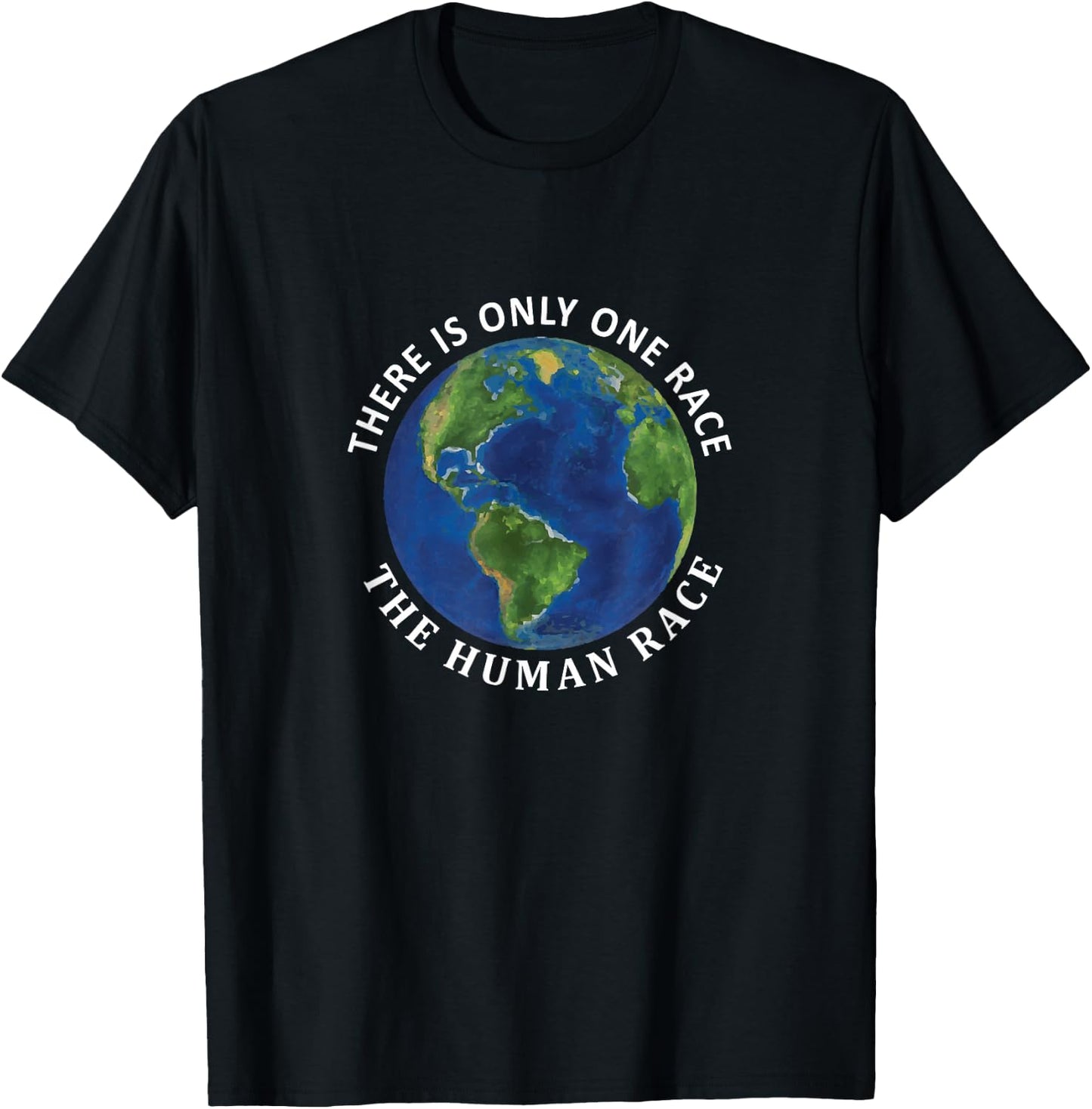One Race Human Race T Shirt, Spirituality Apparel T-Shirt - T-Shirt | Black