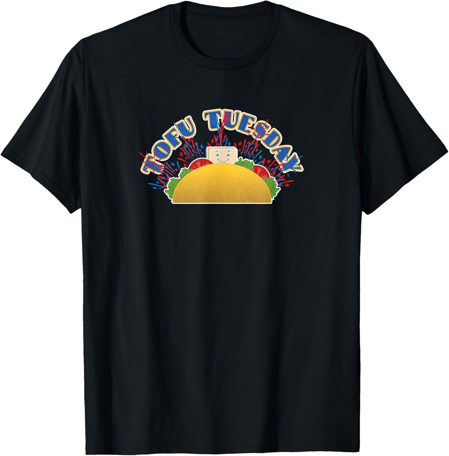 Tofu Tuesday Funny Vegan Vegetarian Taco Bar T-Shirt - T-Shirt | Black