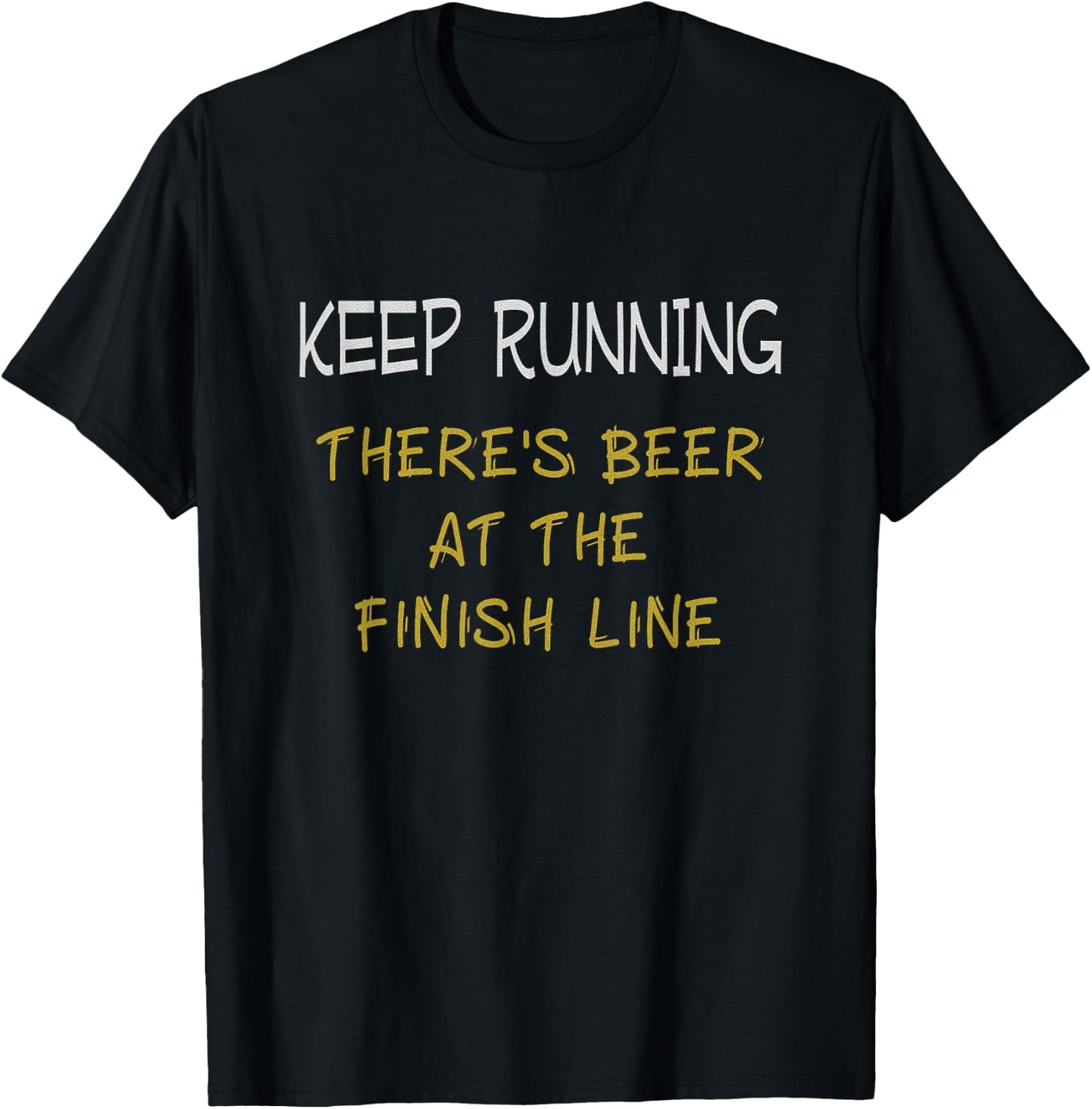 Beer Running Shirt Will Run For Beer Running Motivation T-Shirt - T-Shirt | Black