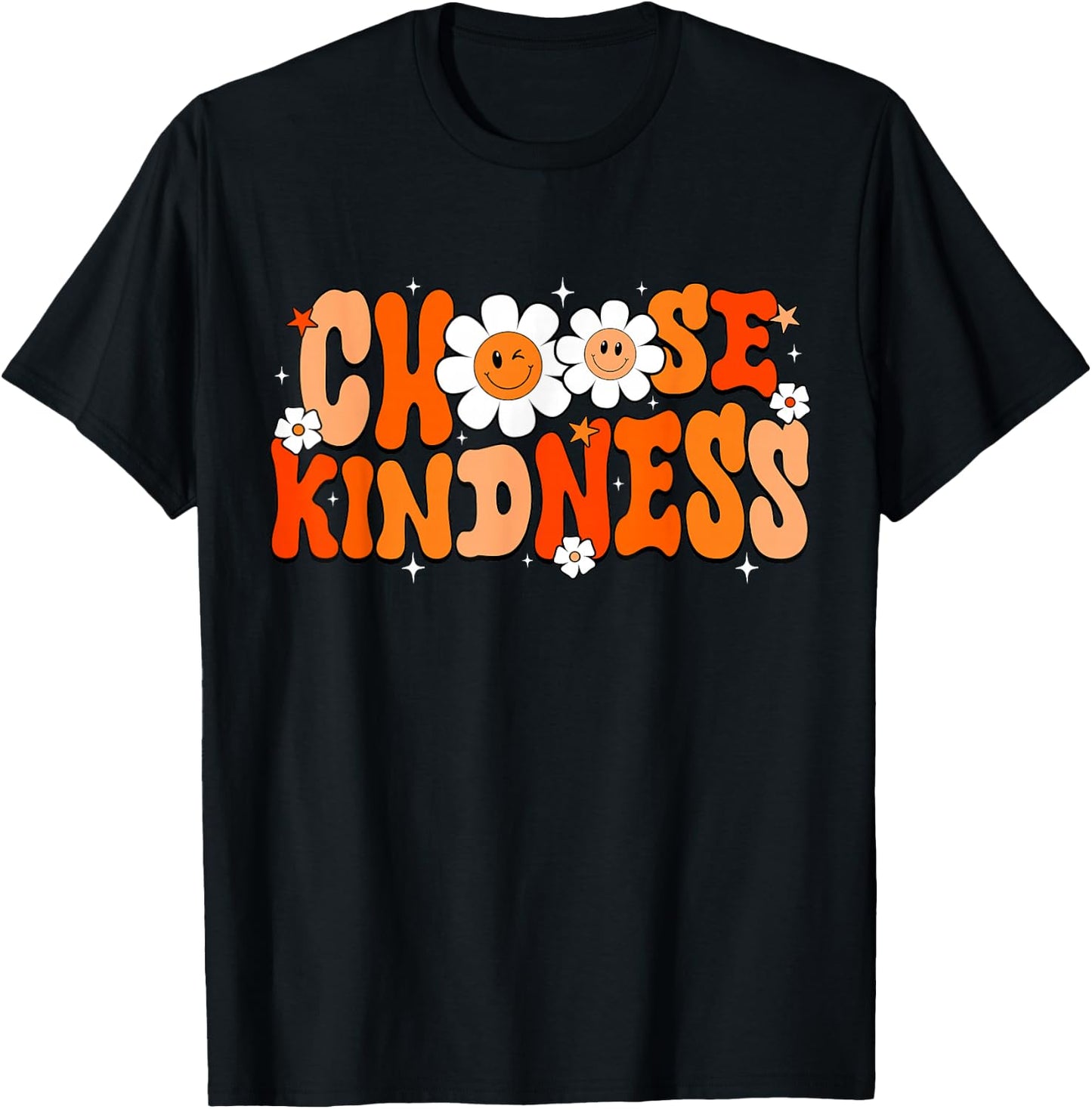 Choose Kindness Shirt Retro Be Kind Inspirational Unity Day T-Shirt - T-Shirt | Black