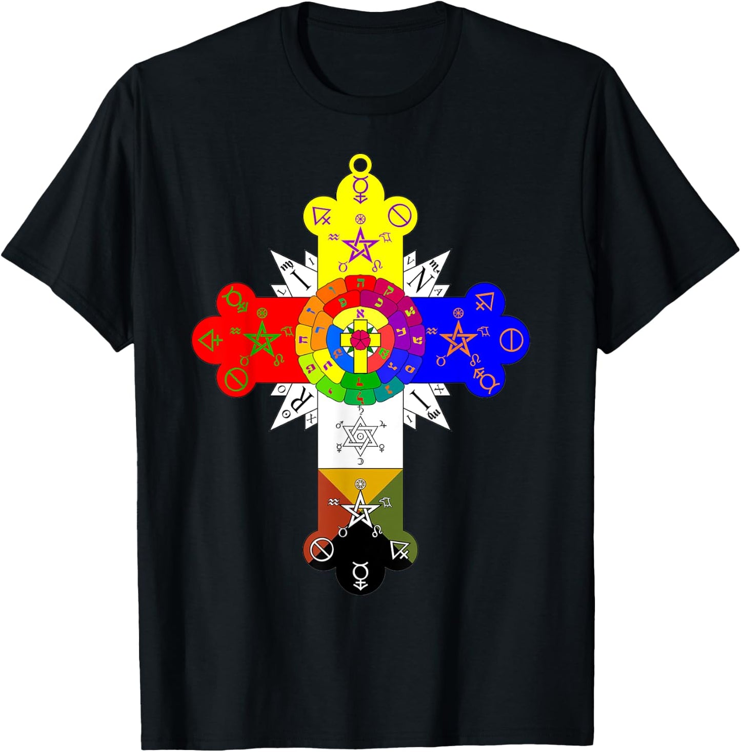 Rose Cross T Shirt T-Shirt - T-Shirt | Black