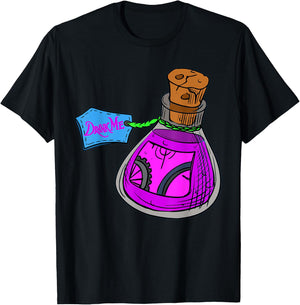 Alice in Wonderland Drink Me Bottle T-Shirt - T-Shirt | Black