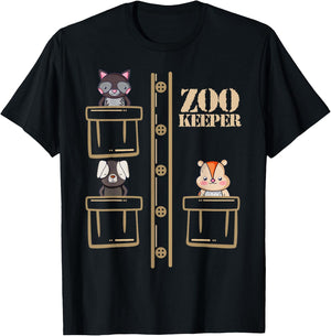 Zoo Keeper Halloween Safari Adult Men Women Costume Shirt T-Shirt - T-Shirt | Black