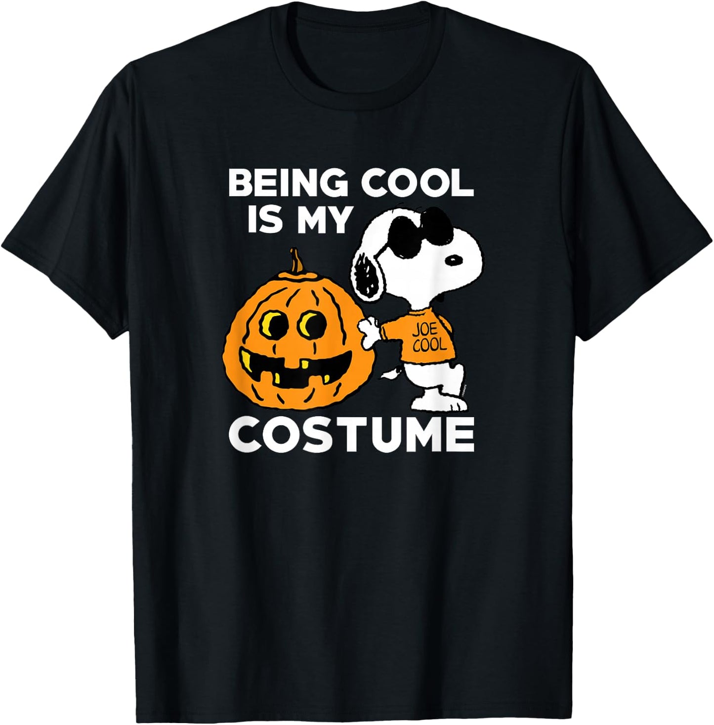 Peanuts Snoopy Cool Halloween Costume T-Shirt - T-Shirt | Black