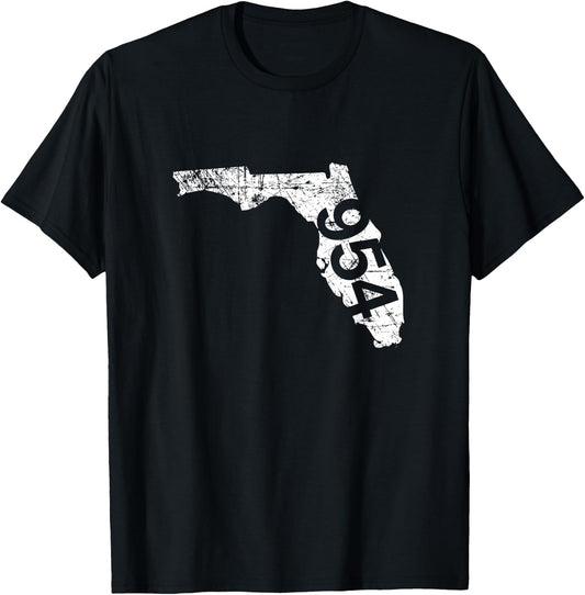 Fort Lauderdale Pembroke Pines Area Code 954 Shirt, Florida T-Shirt - T-Shirt | Black
