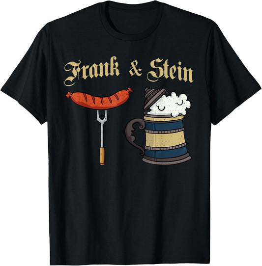 Frank & Stein German Beer Drinking Oktoberfest T-Shirt - T-Shirt | Black