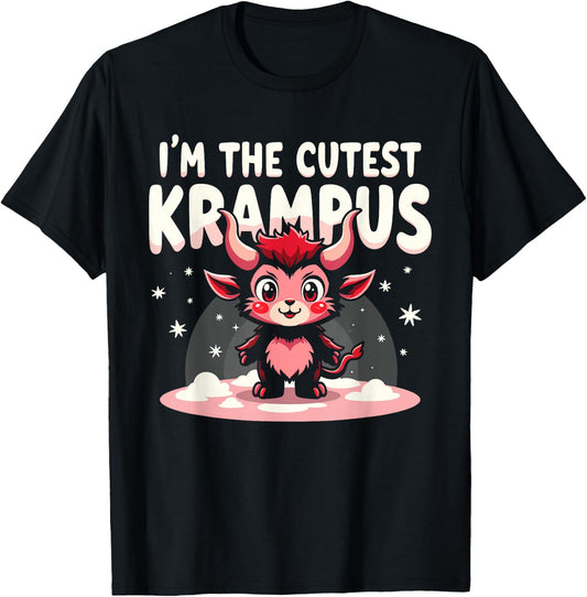 Cute Christmas Monster Krampus Lover Festive Fun Christmas T-Shirt - T-Shirt | Black