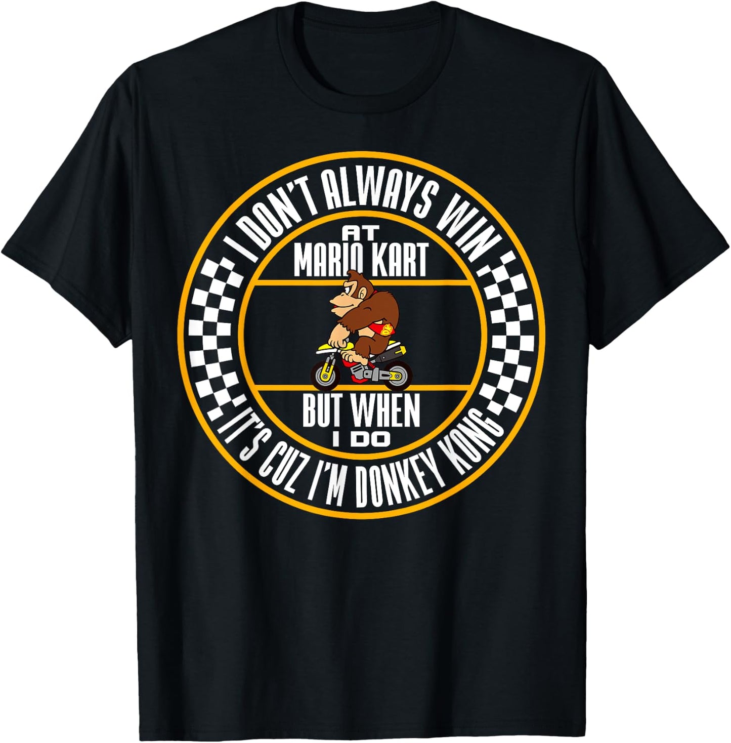 Nintendo Mario Kart Winning As Donkey Kong Graphic T-Shirt - T-Shirt | Black