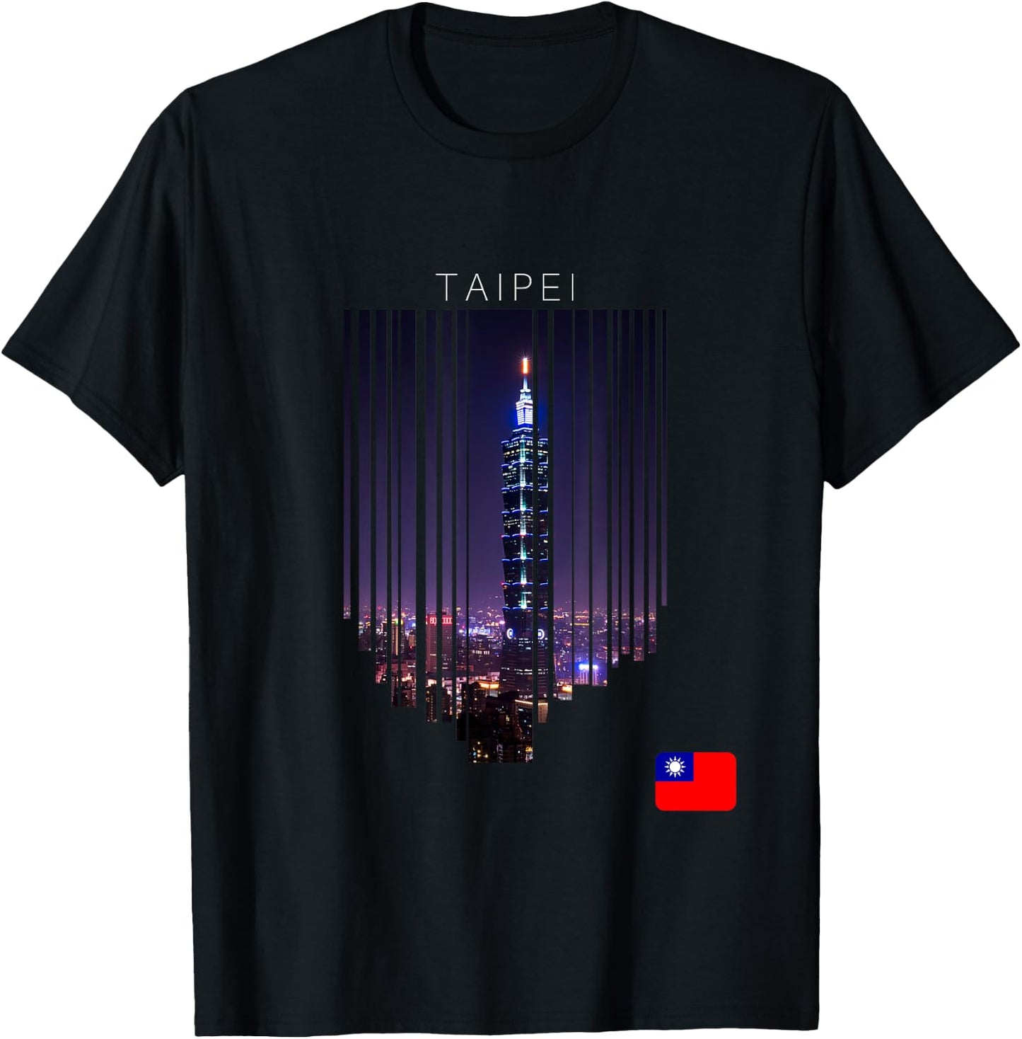Taipei Taiwan Flag T-Shirt - T-Shirt | Black