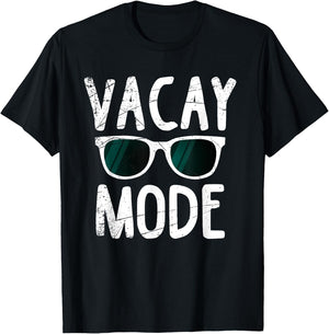 Vacay Mode Funny Family Vacation Beach Holiday Travel Gift Men Women Girls Kids T-Shirt - T-Shirt | Black
