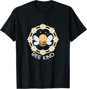 Be Kind, Bee T-Shirt - T-Shirt | Black