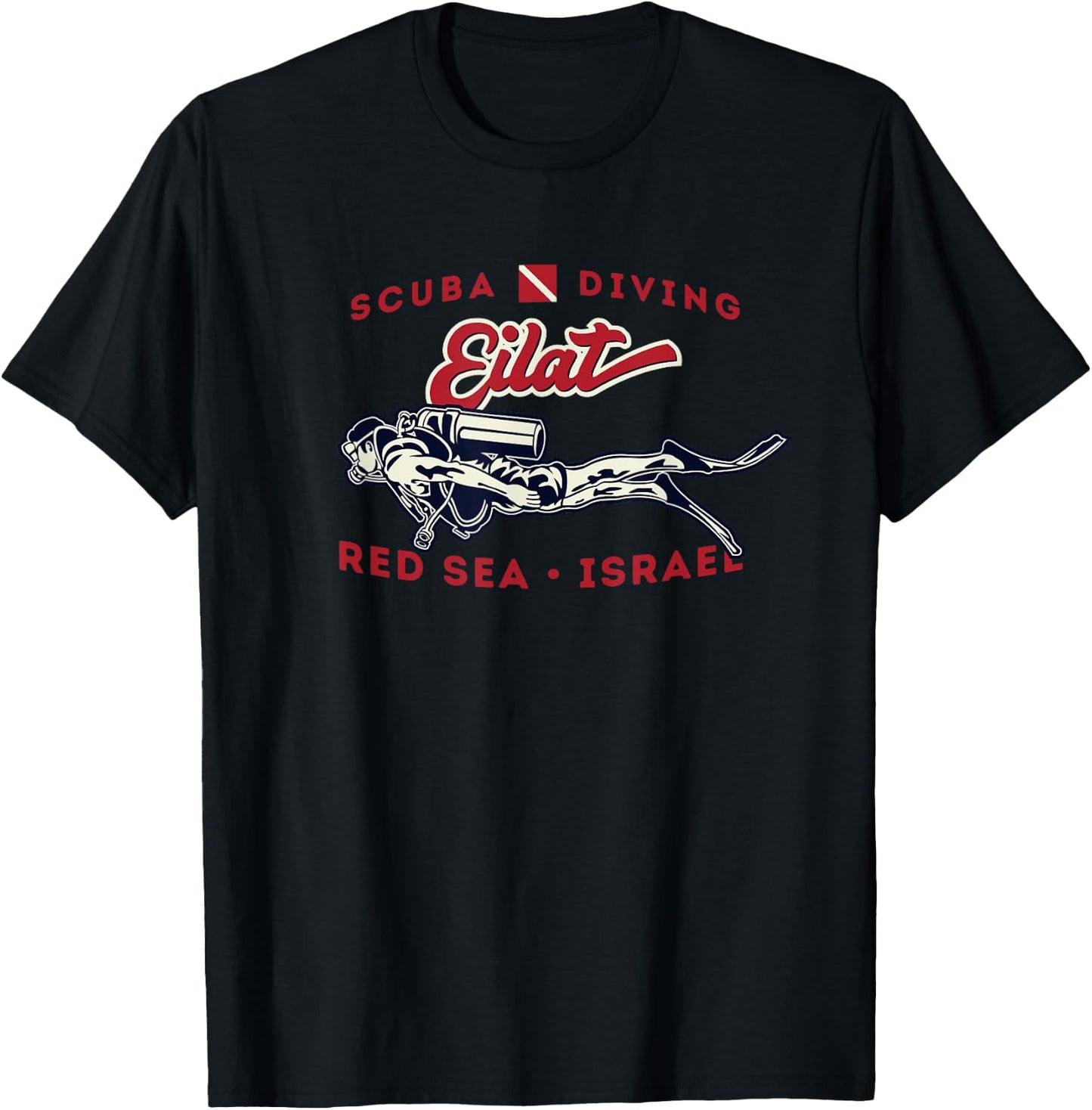 Eilat Red Sea Israel Scuba Diver T-Shirt - T-Shirt | Black