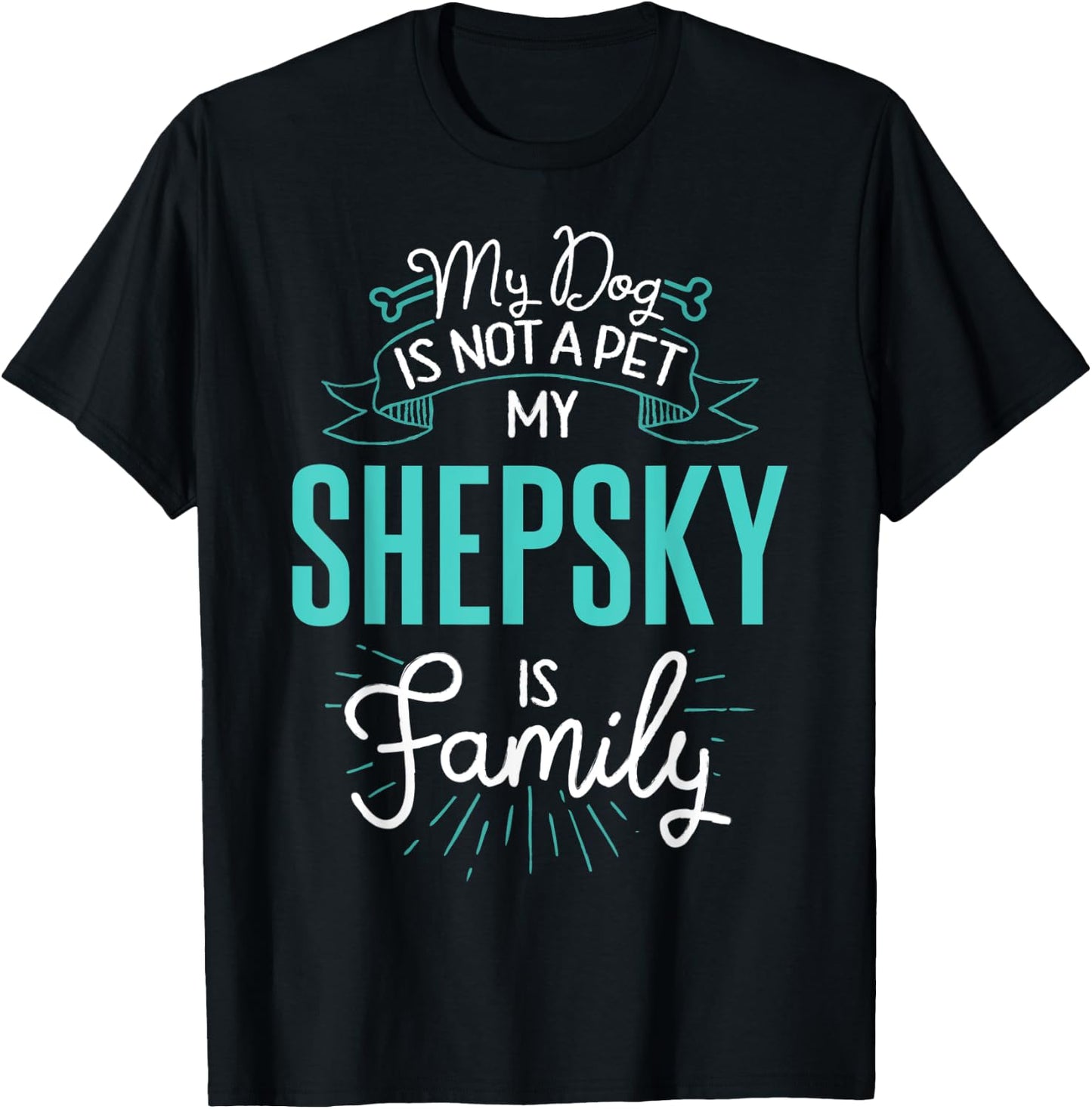 Cute Shepsky Shirt Family Dog Gift Men T-Shirt - T-Shirt | Black