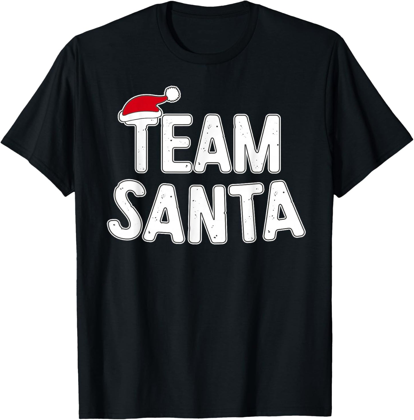 Team Santa Shirt Adult Kids Christmas Santa Squad Costume T-Shirt - T-Shirt | Black