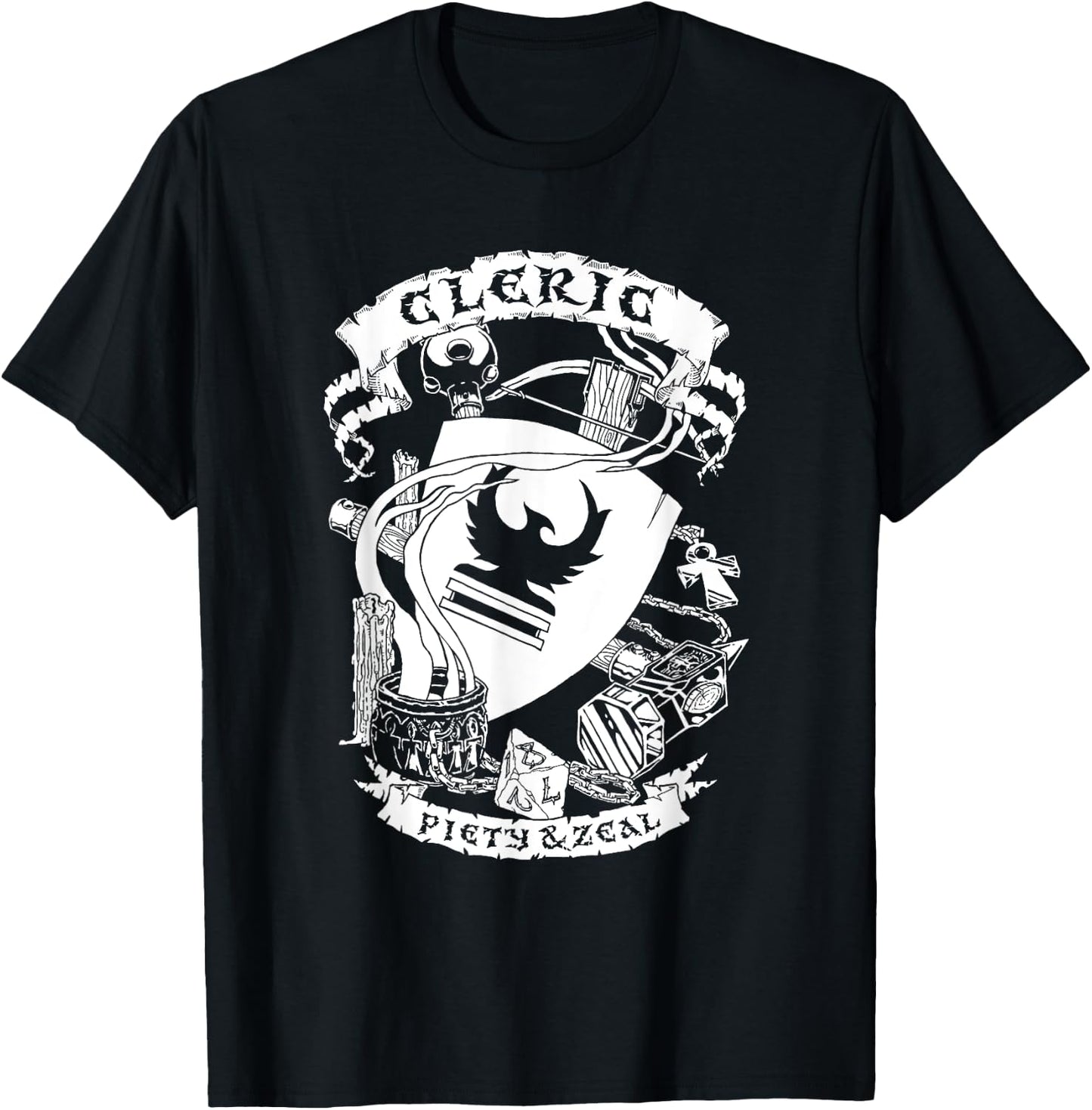 Games Sesh Fantasy RPG - Cleric T-Shirt - T-Shirt | Black
