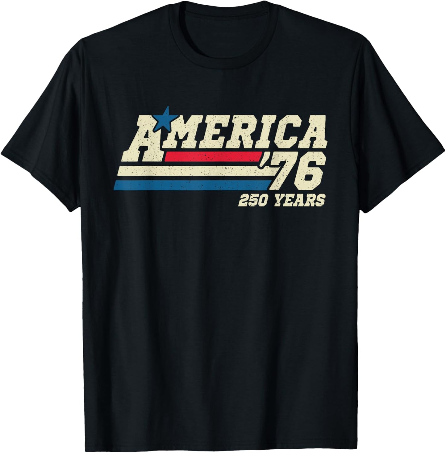 America Retro 250 Years 250th Anniversary USA 1776 2026 T-Shirt - T-Shirt | Black
