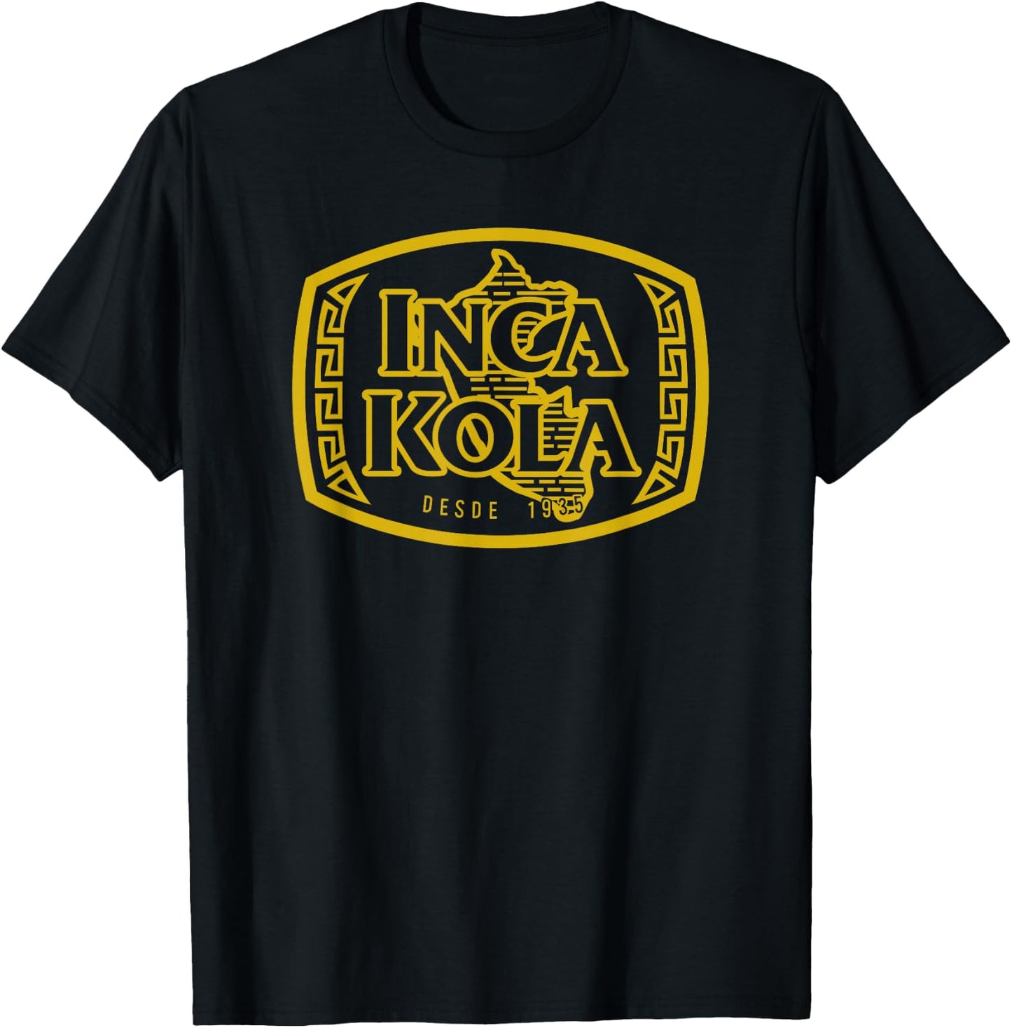 Inca Kola T Shirt Peru Golden Kola Bubblegum Cream Soda Gold T-Shirt - T-Shirt | Black