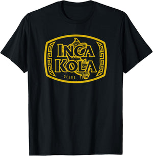 Inca Kola T Shirt Peru Golden Kola Bubblegum Cream Soda Gold T-Shirt - T-Shirt | Black