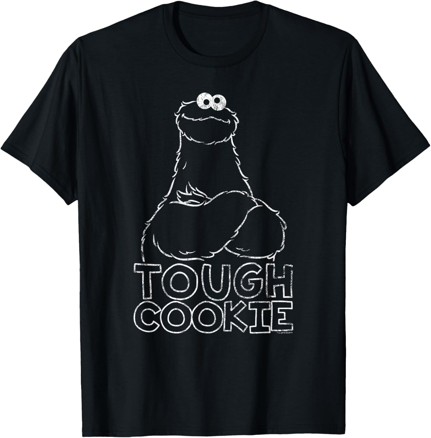 Sesame Street Cookie Monster Tough Cookie Blue T-Shirt - T-Shirt | Black
